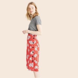 LAST CHANCE ✨🪩Madewell Daisy Society Striped Button Midi Skirt